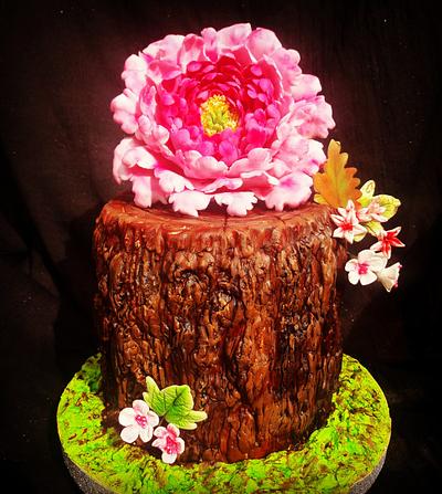 Tree trunk Cake - Cake by MARCELA CORCA