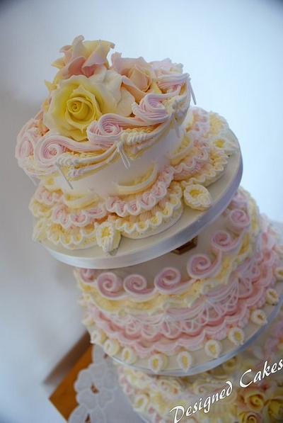 Royal icing wedding cake - Cake by Urszula Maczka