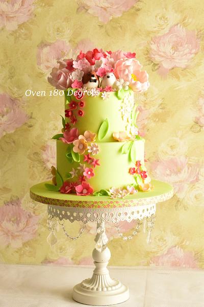 Green wedding cake - Cake by Oven 180 Degrees