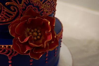 Royal blue Henna Cake - Cake by Sweetessa