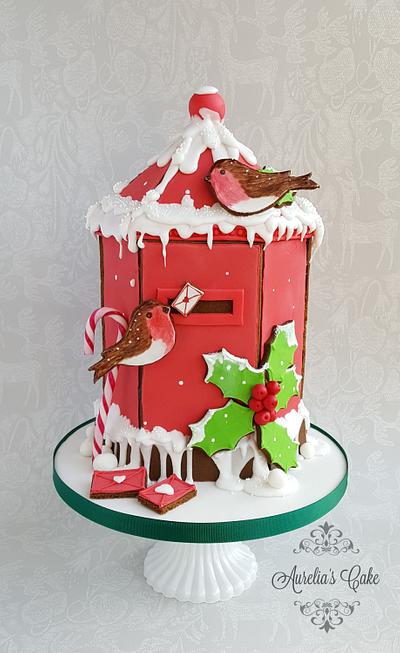 Gingebread House Challenge - Christmas post box - Cake by Aurelia's Cake