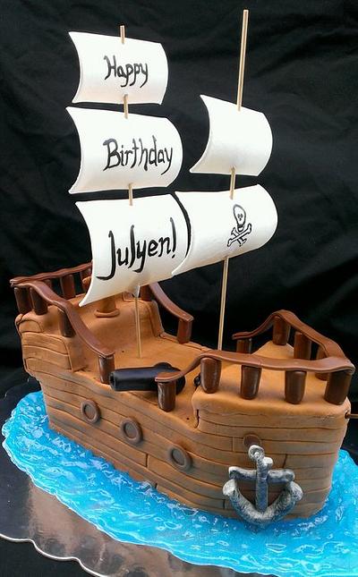 Avast! It's a Pirate Ship Cake! - Cake by Kristi