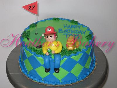 Golf themed cake - Cake by HeathersBakery