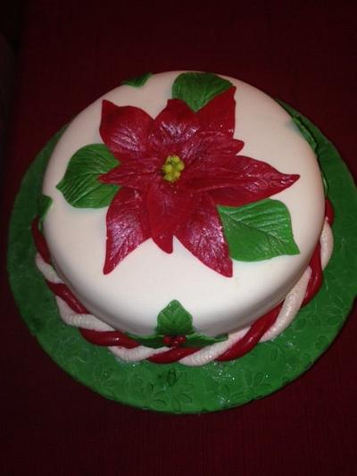 My 1st Cake - Poinsettia  - Cake by LuckyHart