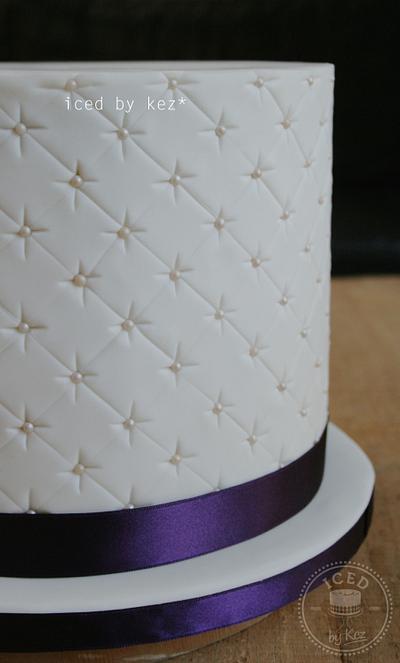 Quilted Wedding Cake - Cake by IcedByKez