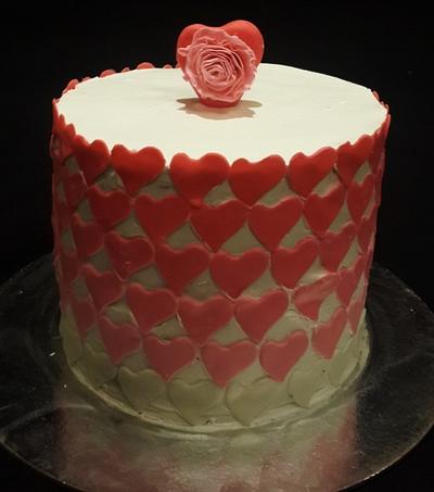 valentine heart - Cake by Aakanksha