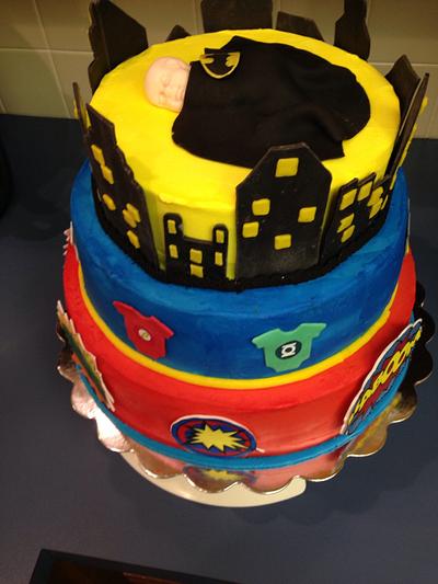 Super hero baby shower cake  - Cake by caaake