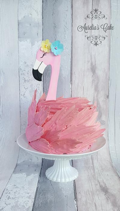 Flamingo birthday cake. - Cake by Aurelia's Cake