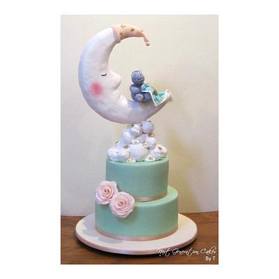 To the moon baby shower cake - Cake by Teresa Davidson