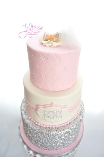 Pretty in Pink baby shower cake - Cake by Jolirose Cake Shop