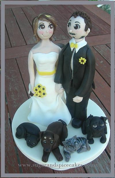 A Couple and their Fur Babies <3 - Cake by Mel_SugarandSpiceCakes
