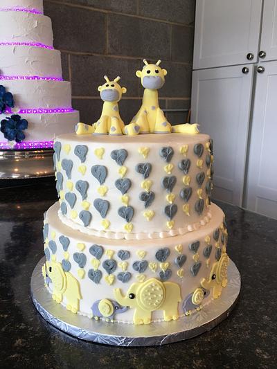 Giraffe Baby Shower Cake - Cake by Brandy-The Icing & The Cake