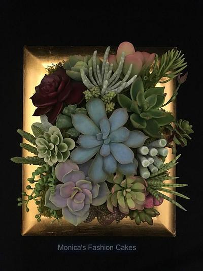 succulent handmade - Cake by Monica's Fashion Cakes 