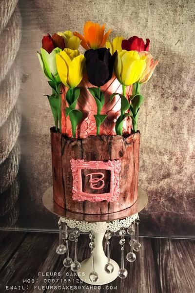 Holland tulips - Cake by Bennett Flor Perez