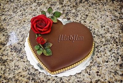 chocolate velvet heart cake - Cake by MLADMAN