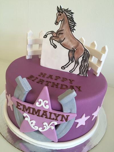Purple Pony Party - Cake by Veronica Arthur | The Butterfly Bakeress 