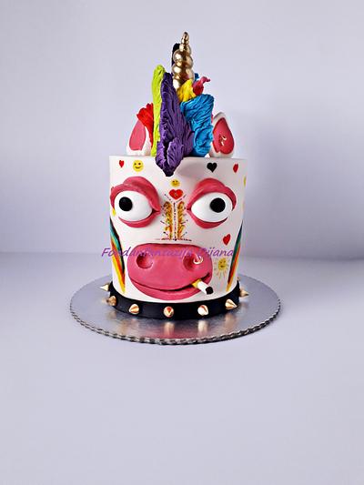 Punk unicorn - Cake by Fondantfantasy