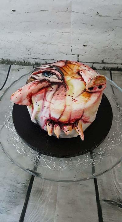 Cake Faces - Cake by Crookedcakeartist