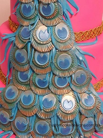 Indian Wedding Peacock Cake - Cake by Custom Cake Designs