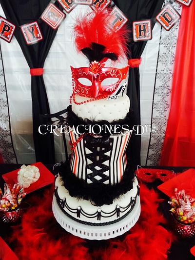 Masquerade bustier cake!!!!! - Cake by Wandy