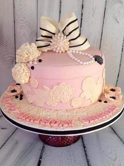Hat Box Cake  - Cake by Wooden Heart Cakes