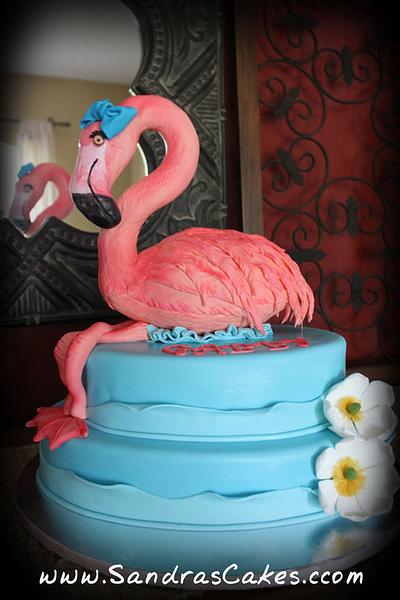 Flamingo  - Cake by Sandrascakes