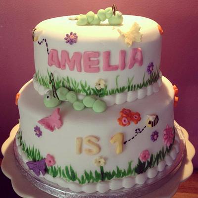 'Caterpillars and Butterflies' - Cake by EmmaLovesCake