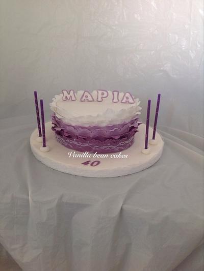 Purple ruffle cake - Cake by Vanilla bean cakes Cyprus