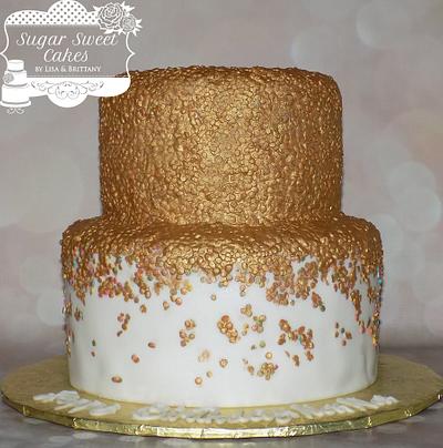 Gold Sequins - Cake by Sugar Sweet Cakes