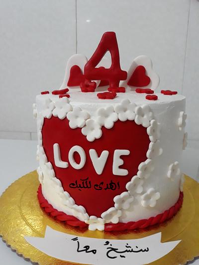 كيكة ذكرى زواج  - Cake by Alhudacake 