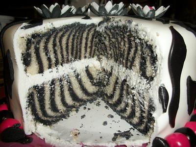 Zebra Striped Cake - Cake by Tracy's Custom Cakery LLC