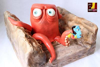 Hank octopus and Dory - Cake by Floren Bastante / Dulces el inflón 