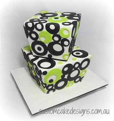 Cirles & Squares Cake - Cake by Custom Cake Designs