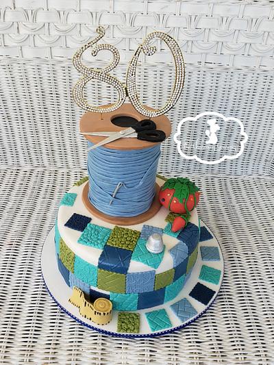 Quilting/sewing cake - Cake by The Charming Gourmet
