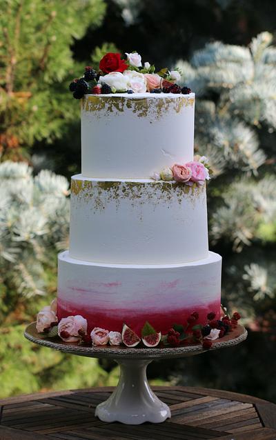 Bohemian style wedding cake :  - Cake by Lucya 