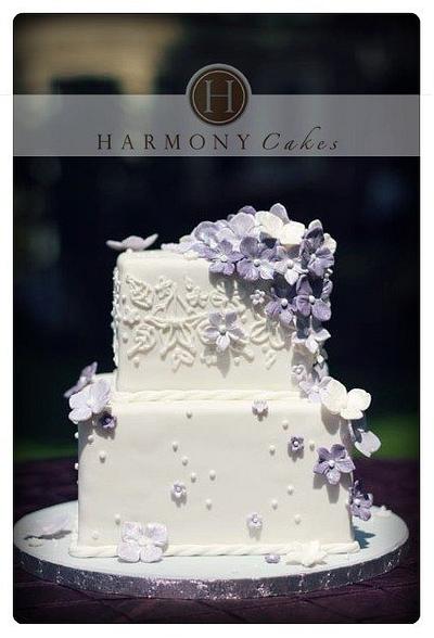 Purple Blossoms  - Cake by Jennifer Fedje