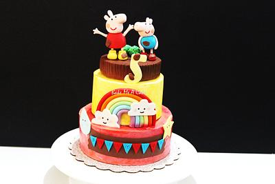Peppa pig Buttercream Cake - Cake by Farzana