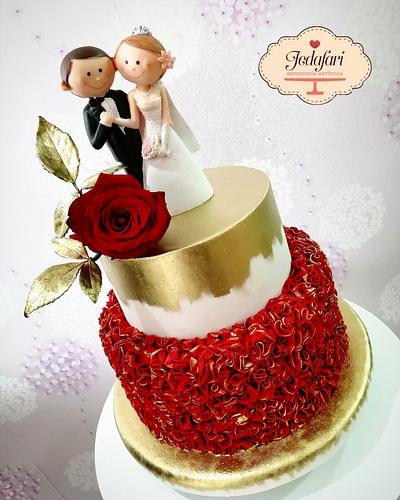 Rojo pasión!! Pastel de bodas  - Cake by Enrique FARIAS 