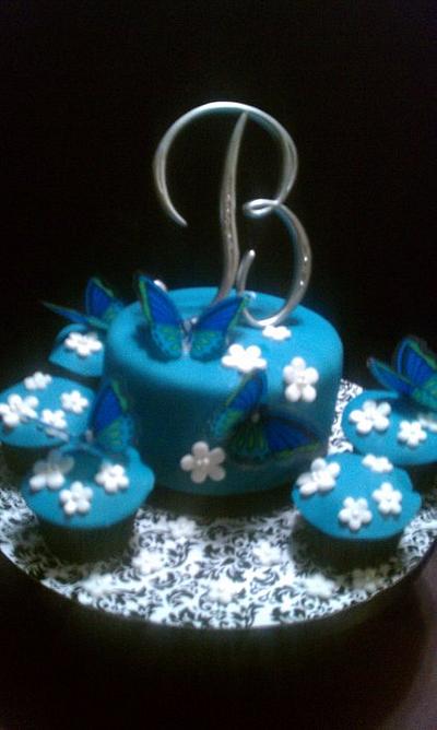 Birthday Cake & Cupcakes - Cake by cakes2envy