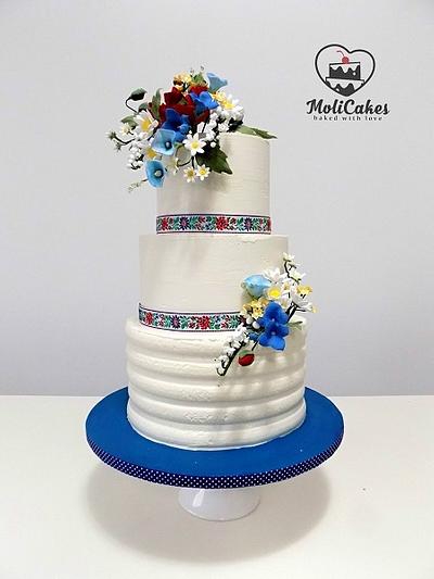 Folk weddig cake  - Cake by MOLI Cakes
