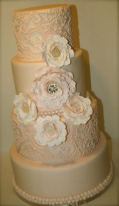Romantic Bling Wedding Cake - Cake by Stacy Lint