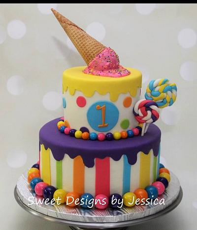 Melissa's 1st - Cake by SweetdesignsbyJesica