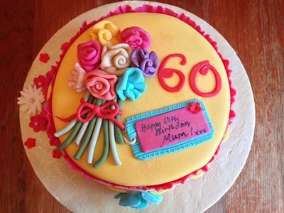 60th birthday cake - Cake by CupNcakesbyivy