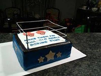 Fondant boxing cake - Cake by Charise Viccarone~ The Flour Bouquet Co.