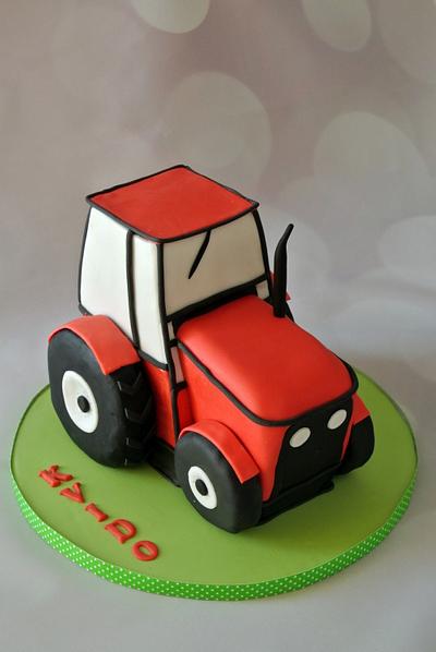Little red tractor - Cake by Klara Liba
