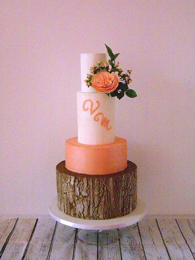 Crackle effect wedding cake - Cake by Veronika Drabkova