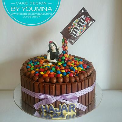 M&M gravity cake - Cake by Cake design by youmna 
