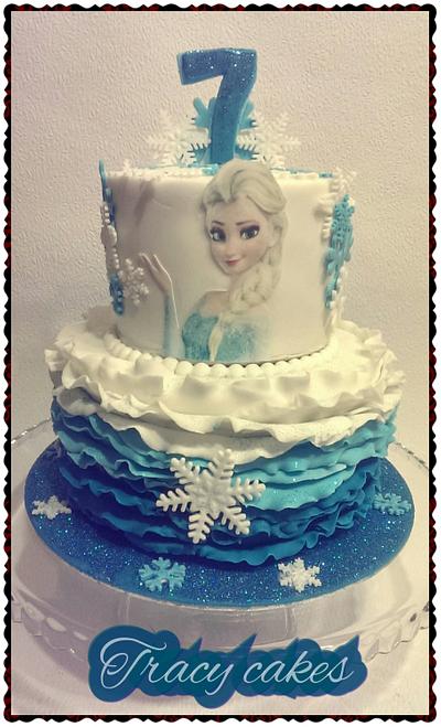 Frozen ruffle cake - Cake by Tracycakescreations