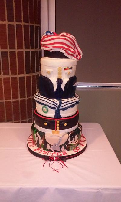 Special Military Cake Today for our local Veteran community Celebration.  - Cake by Wendy Lynne Begy