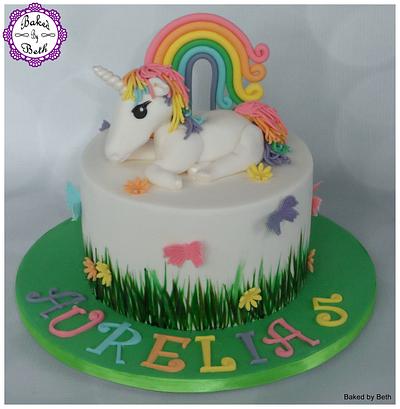 Rainbow Unicorn - Cake by BakedbyBeth
